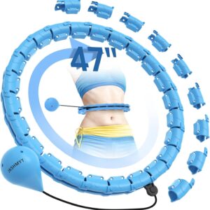 smart weighted hula hoop – adjustable fitness hoop for weight loss, waist training & core workout | home gym equipment for women & beginners