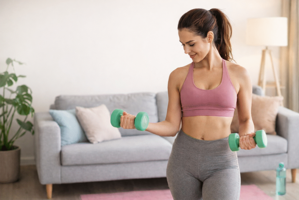 dumbbell workout for women at home beginner