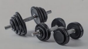 women and men home dumbbell workout 