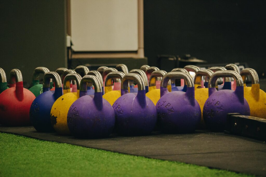 Kettlebell shoulder press strength workout